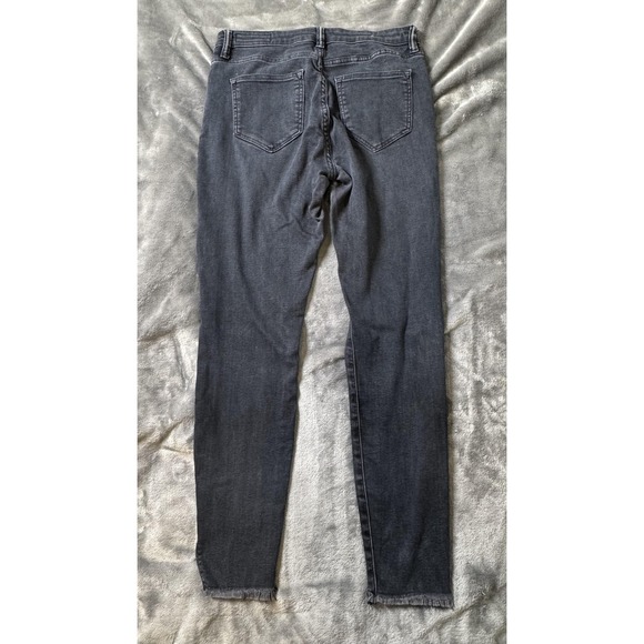 AllSaints Miller Jeans Womens 30 Charcoal Gray Skinny‎ Stretch Raw Step Hem - Picture 13 of 13